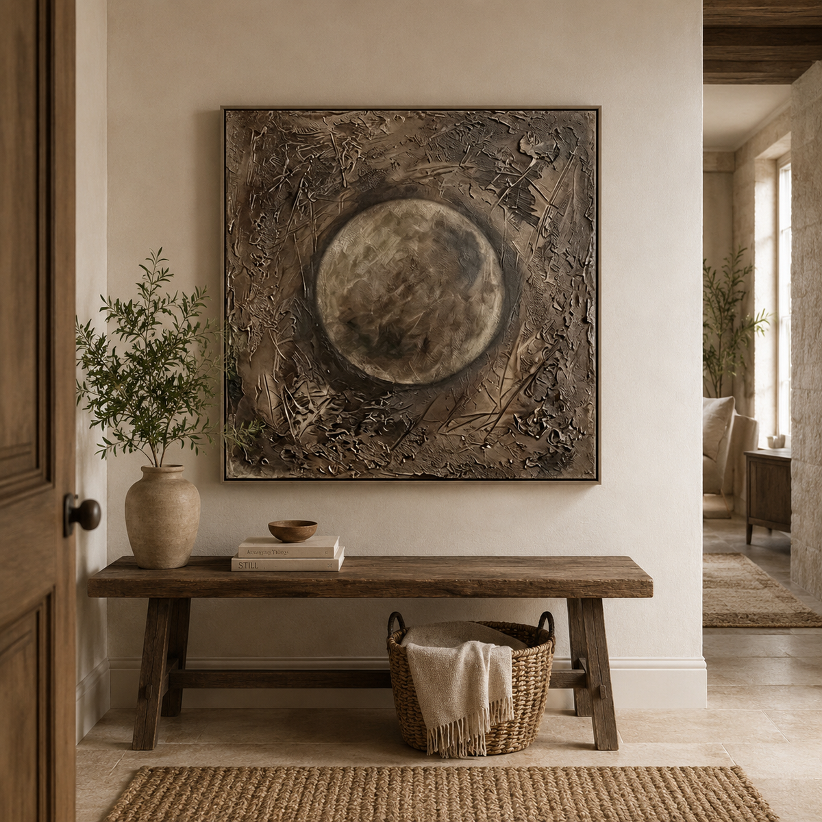  SOLORART Wabi-Sabi Art | Moonlit Earth Flow