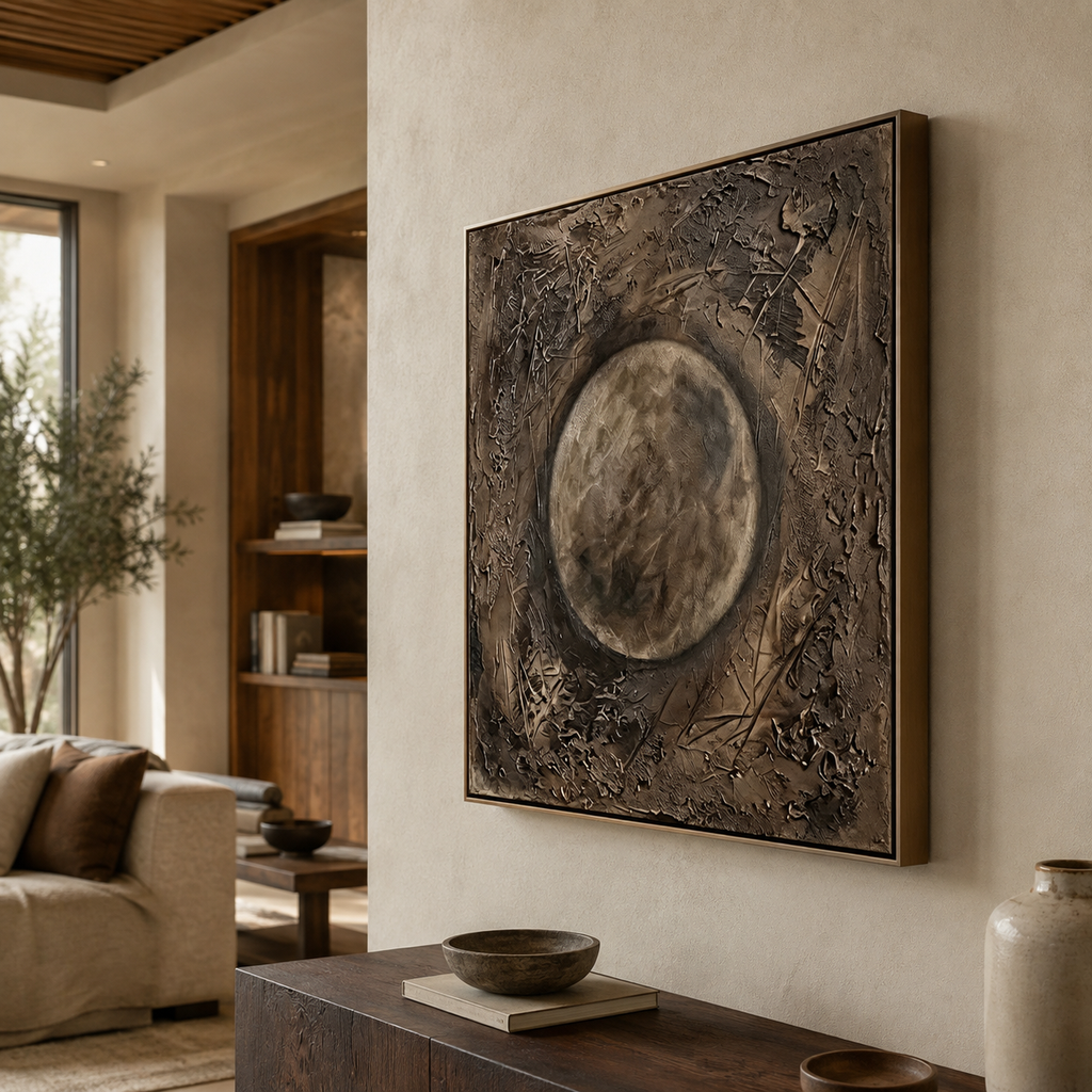  SOLORART Wabi-Sabi Art | Moonlit Earth Flow
