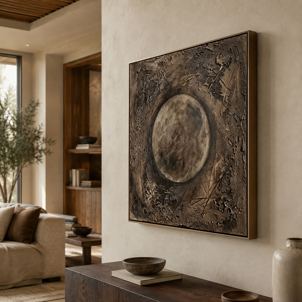  SOLORART Wabi-Sabi Art | Moonlit Earth Flow