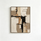 SOLORART 3D-Textured Art | Neutral Block Strokes