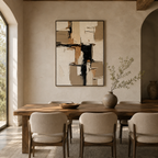 SOLORART 3D-Textured Art | Neutral Block Strokes