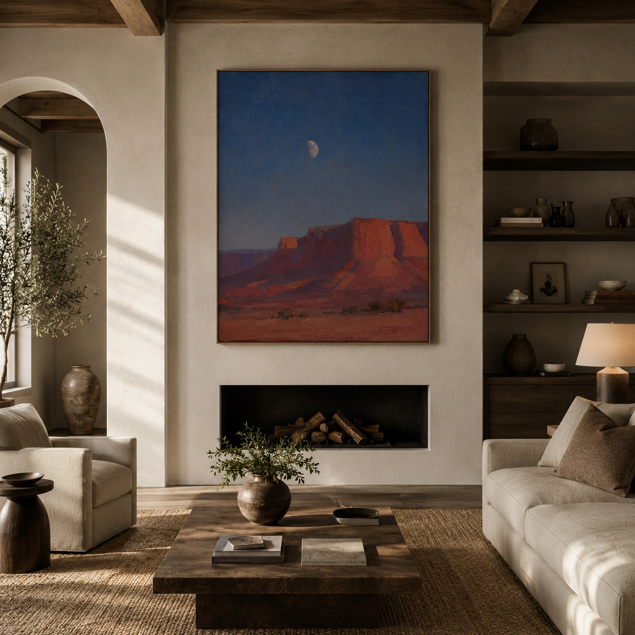 SOLORART Vintage Americana Art | Nocturne Above the Silent Butte