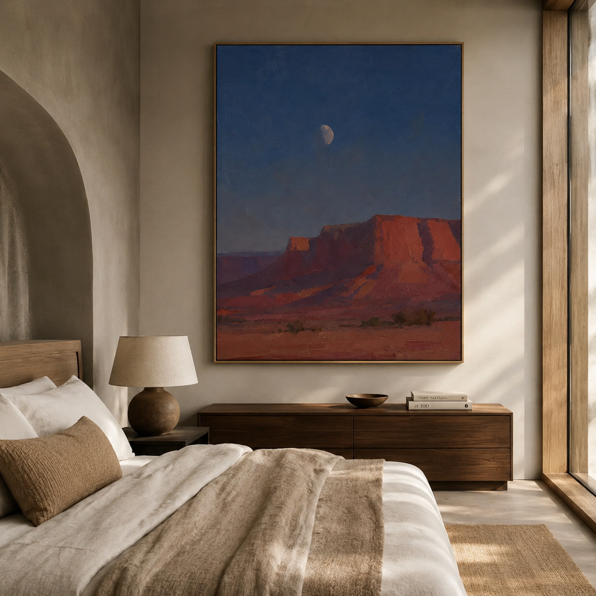 SOLORART Vintage Americana Art | Nocturne Above the Silent Butte