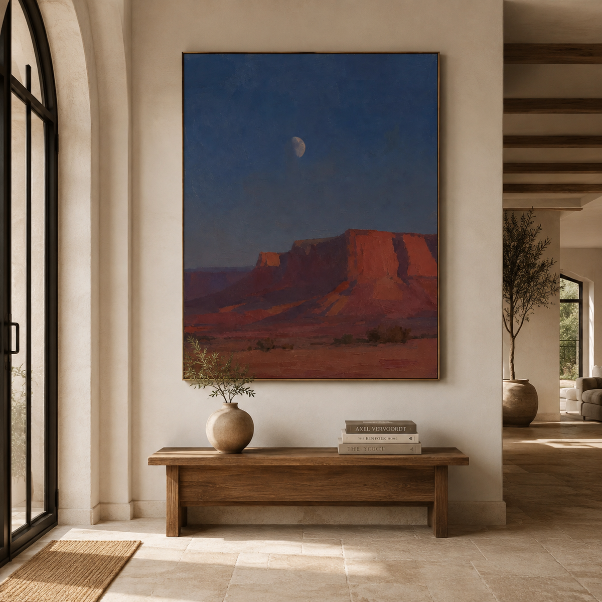SOLORART Vintage Americana Art | Nocturne Above the Silent Butte