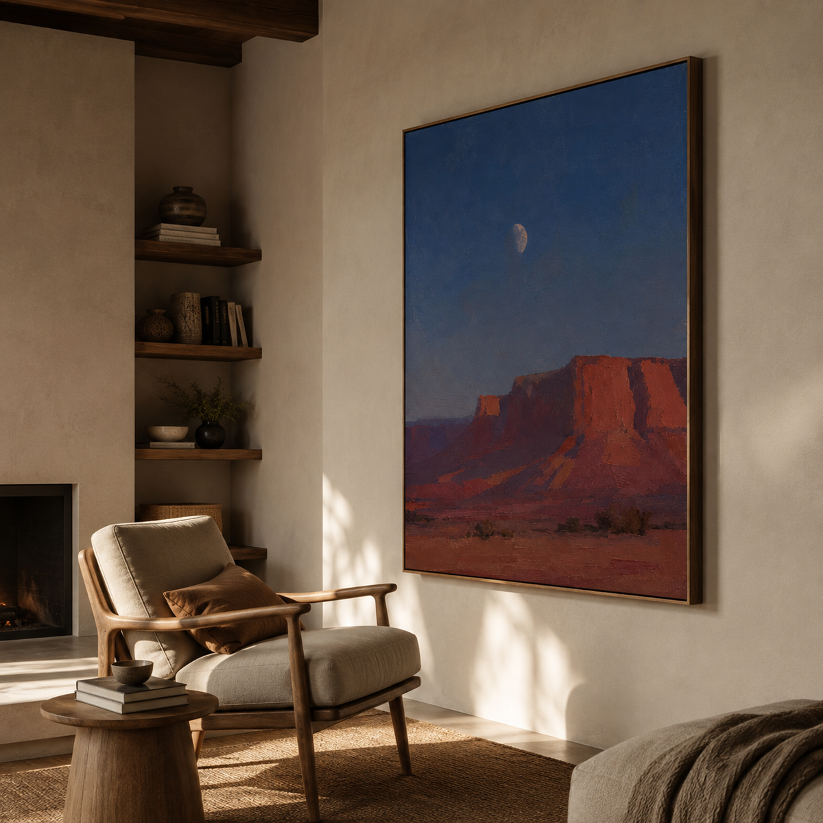 SOLORART Vintage Americana Art | Nocturne Above the Silent Butte