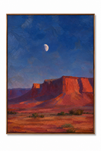 SOLORART Vintage Americana Art | Nocturne Above the Silent Butte