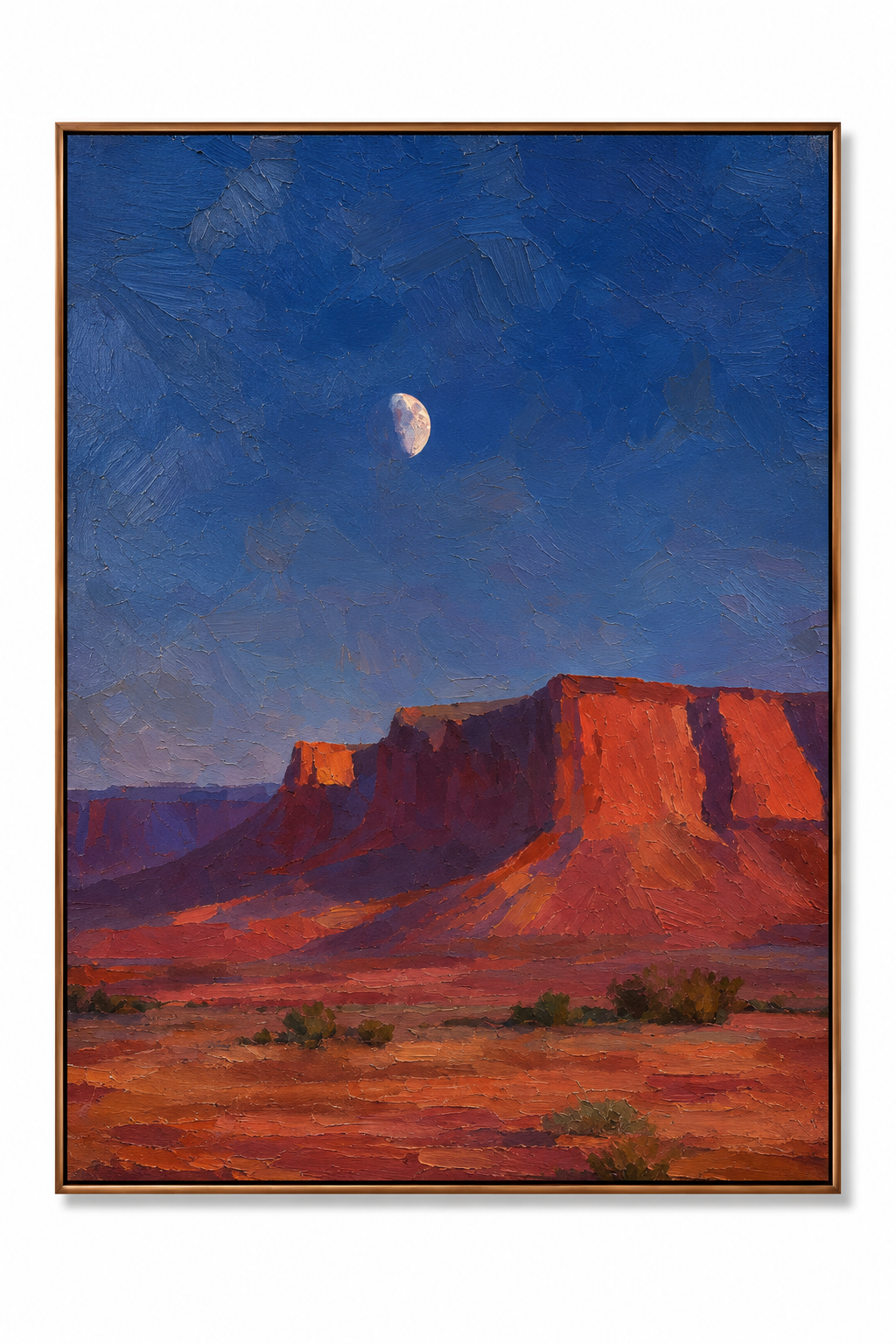 SOLORART Vintage Americana Art | Nocturne Above the Silent Butte