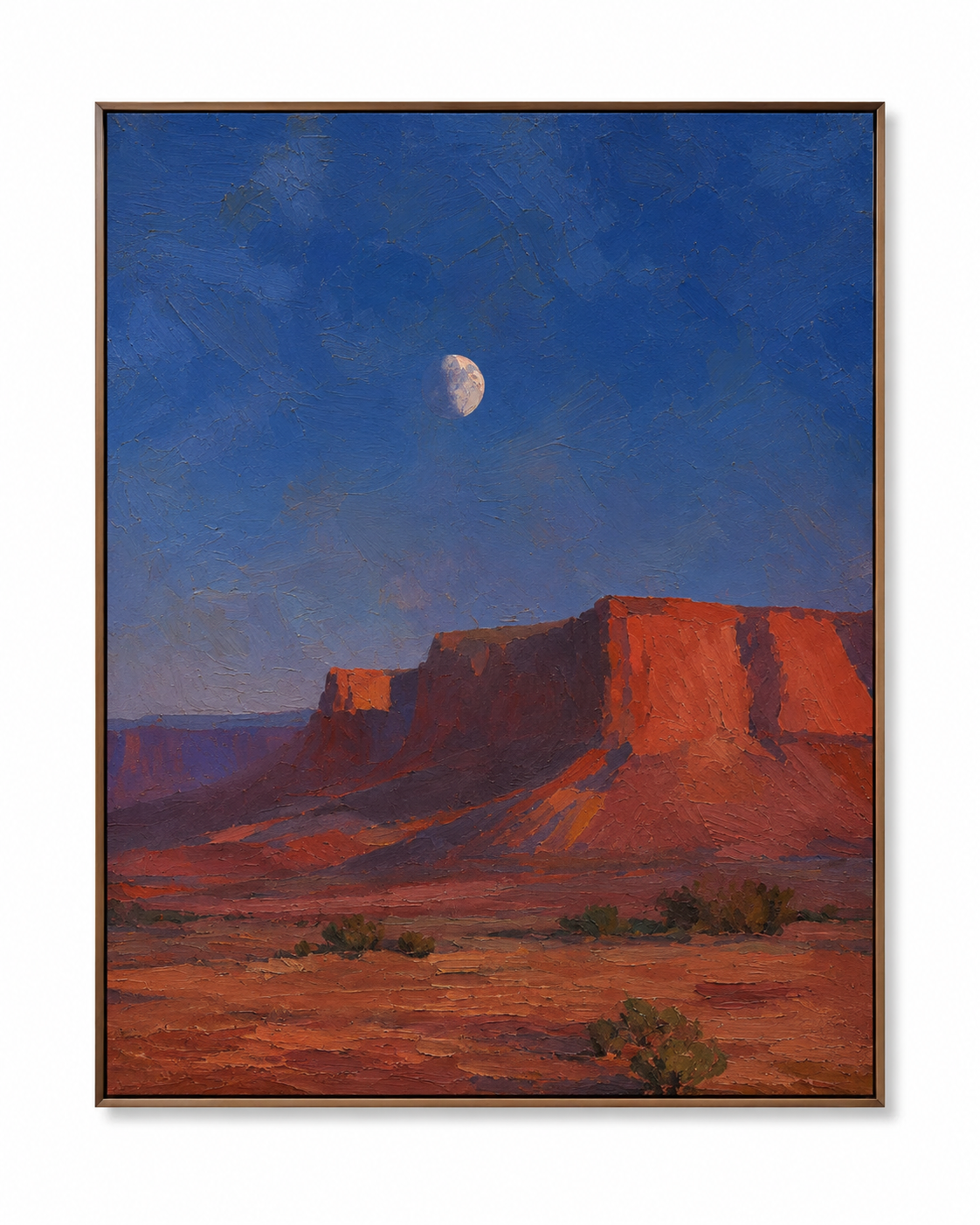 SOLORART Vintage Americana Art | Nocturne Above the Silent Butte