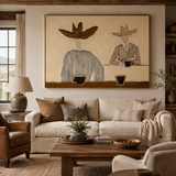 SOLORART Vintage Americana Art | Over a Quiet Coffee Break