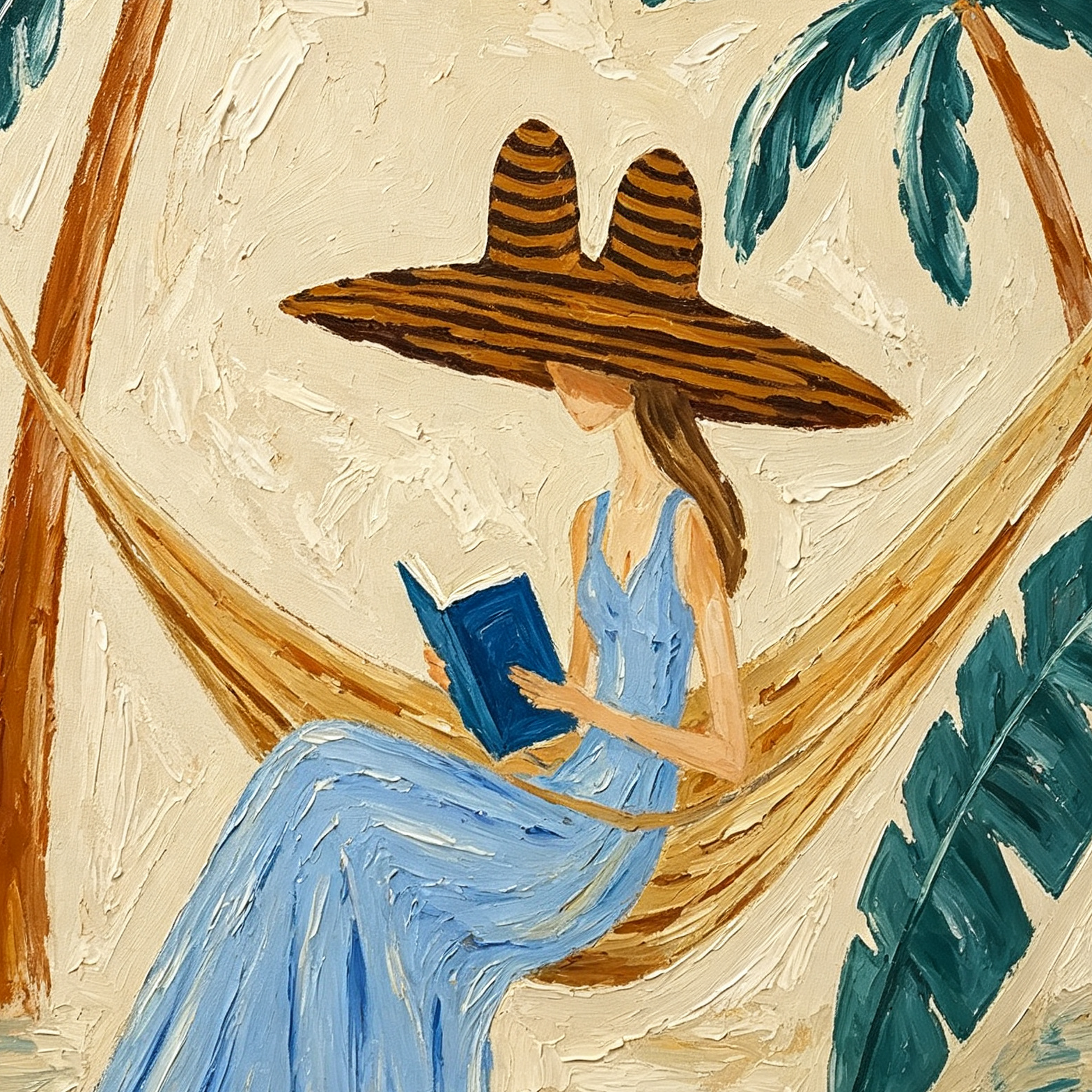 SOLORART Vintage Americana Art | Palm Breeze Page Time