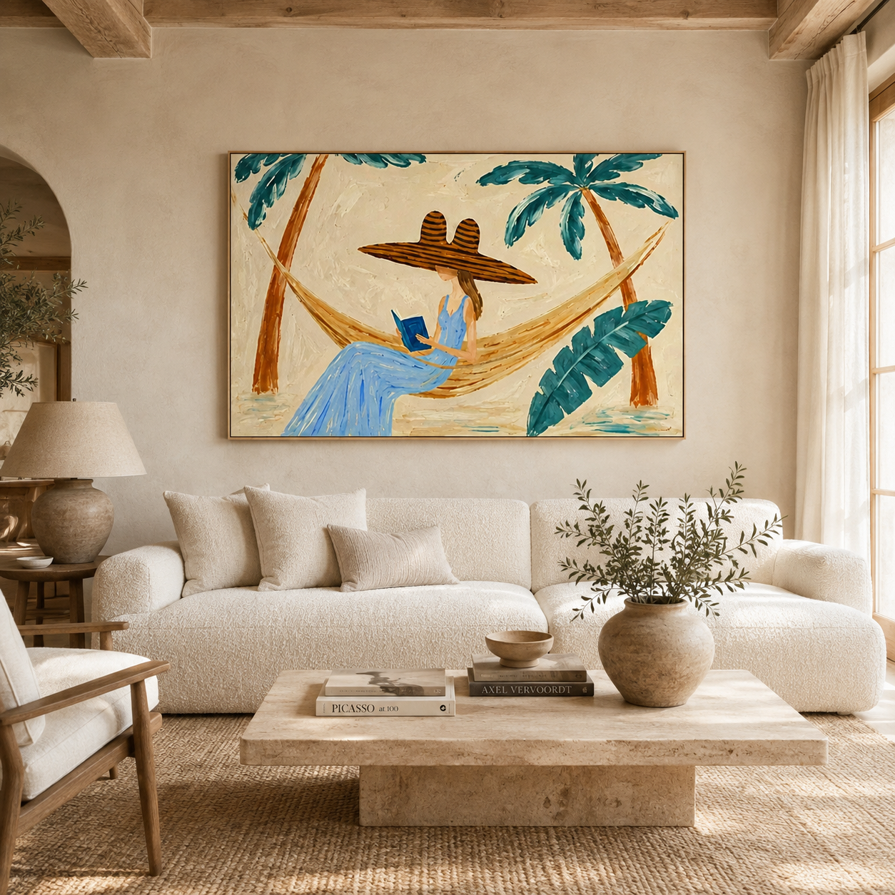 SOLORART Vintage Americana Art | Palm Breeze Page Time
