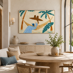SOLORART Vintage Americana Art | Palm Breeze Page Time