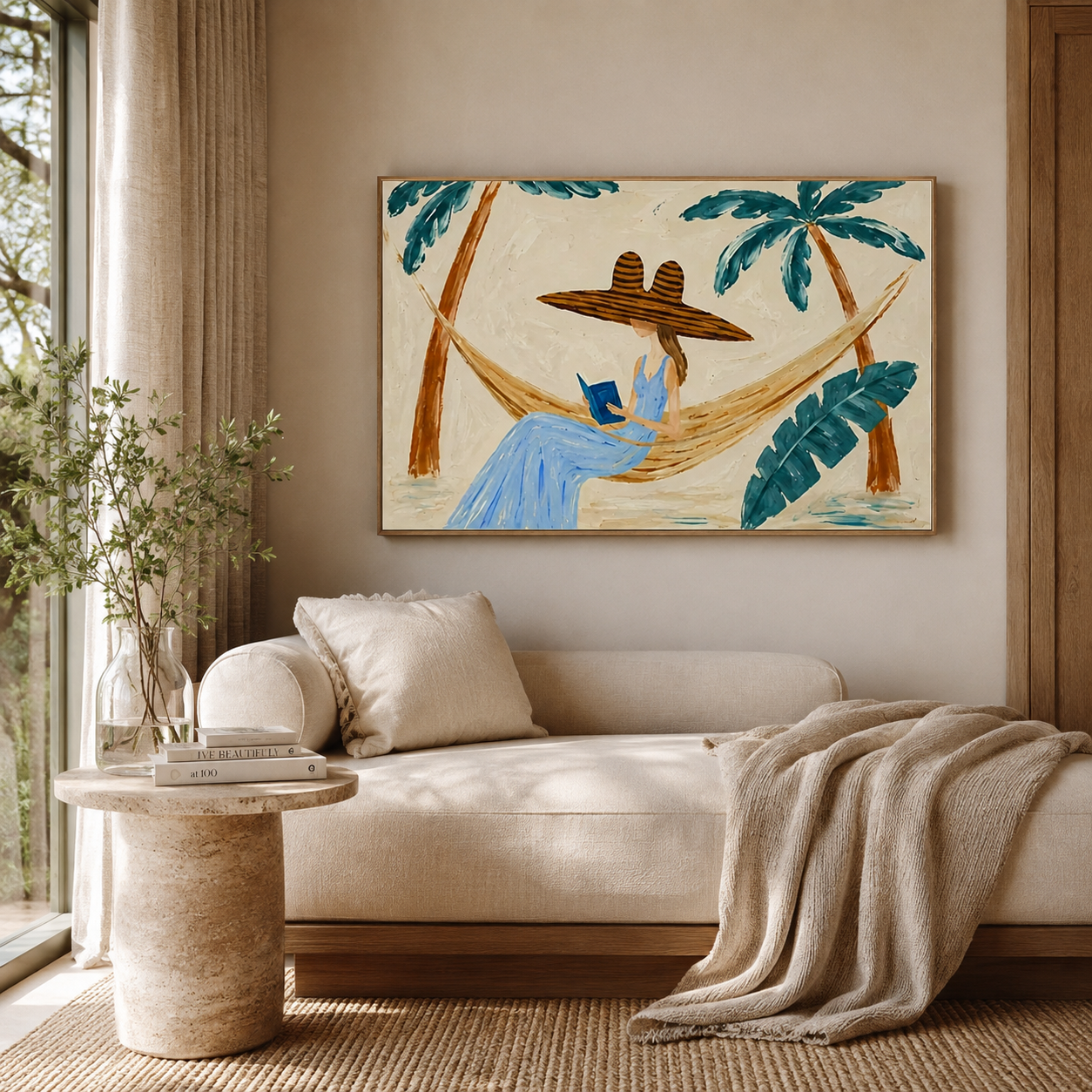 SOLORART Vintage Americana Art | Palm Breeze Page Time