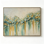 SOLORART 3D-Textured Art | Petal Cascade Glow - B