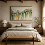 SOLORART 3D-Textured Art | Petal Cascade Glow - B