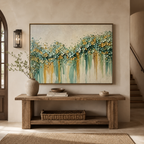 SOLORART 3D-Textured Art | Petal Cascade Glow - B