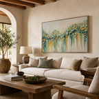 SOLORART 3D-Textured Art | Petal Cascade Glow - B
