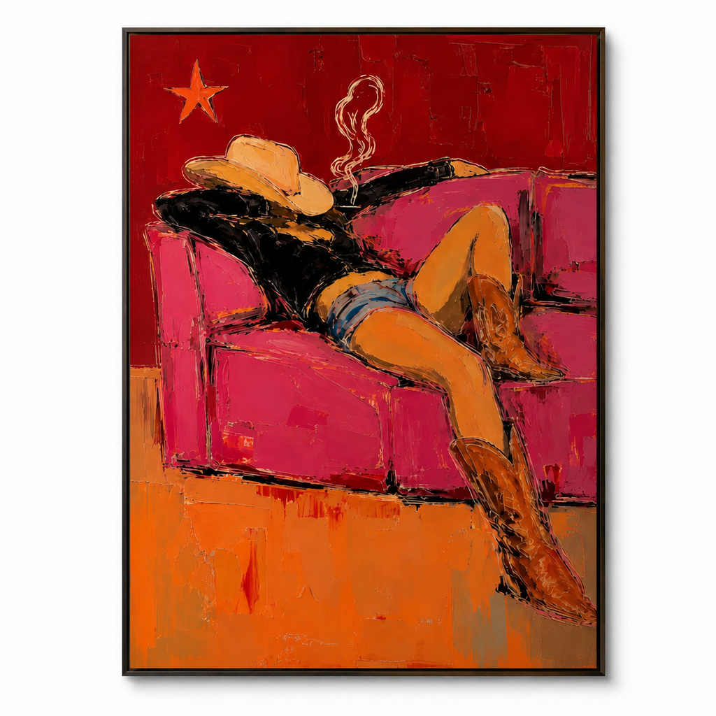SOLORART Pop Art | Reclining Cowgirl's Evening Break