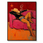 SOLORART Pop Art | Reclining Cowgirl's Evening Break