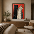 SOLORART Surreal Art | Red & Cats Duo