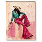 SOLORART Pop Art | Rodeo Girl's Quiet Reflection