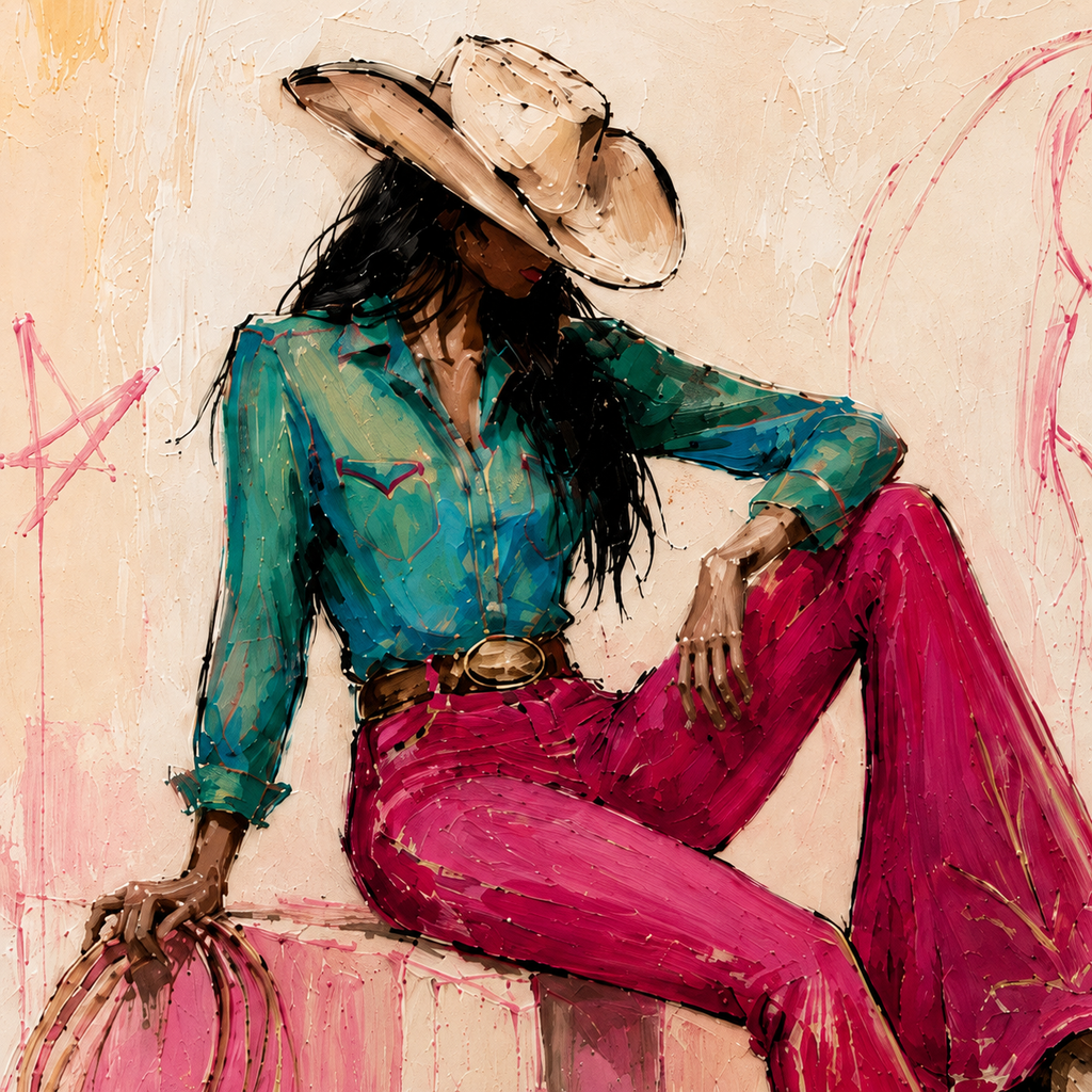 SOLORART Pop Art | Rodeo Girl's Quiet Reflection