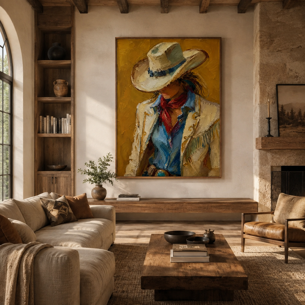 SOLORART Vintage Americana Art | Silent Passion in the Shadows
