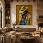 SOLORART Vintage Americana Art | Silent Passion in the Shadows