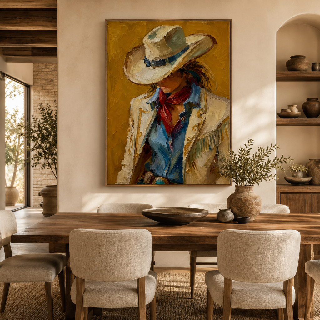 SOLORART Vintage Americana Art | Silent Passion in the Shadows