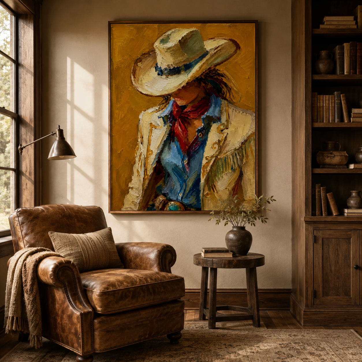 SOLORART Vintage Americana Art | Silent Passion in the Shadows