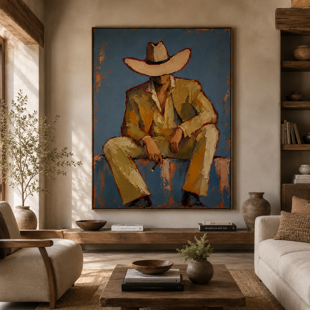 SOLORART Vintage Americana Art | Solitude Under the Shadow