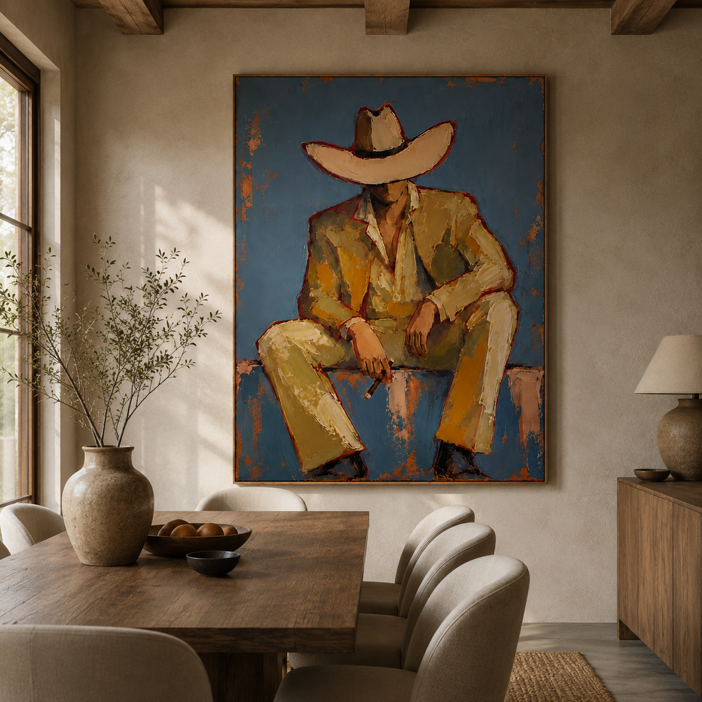 SOLORART Vintage Americana Art | Solitude Under the Shadow