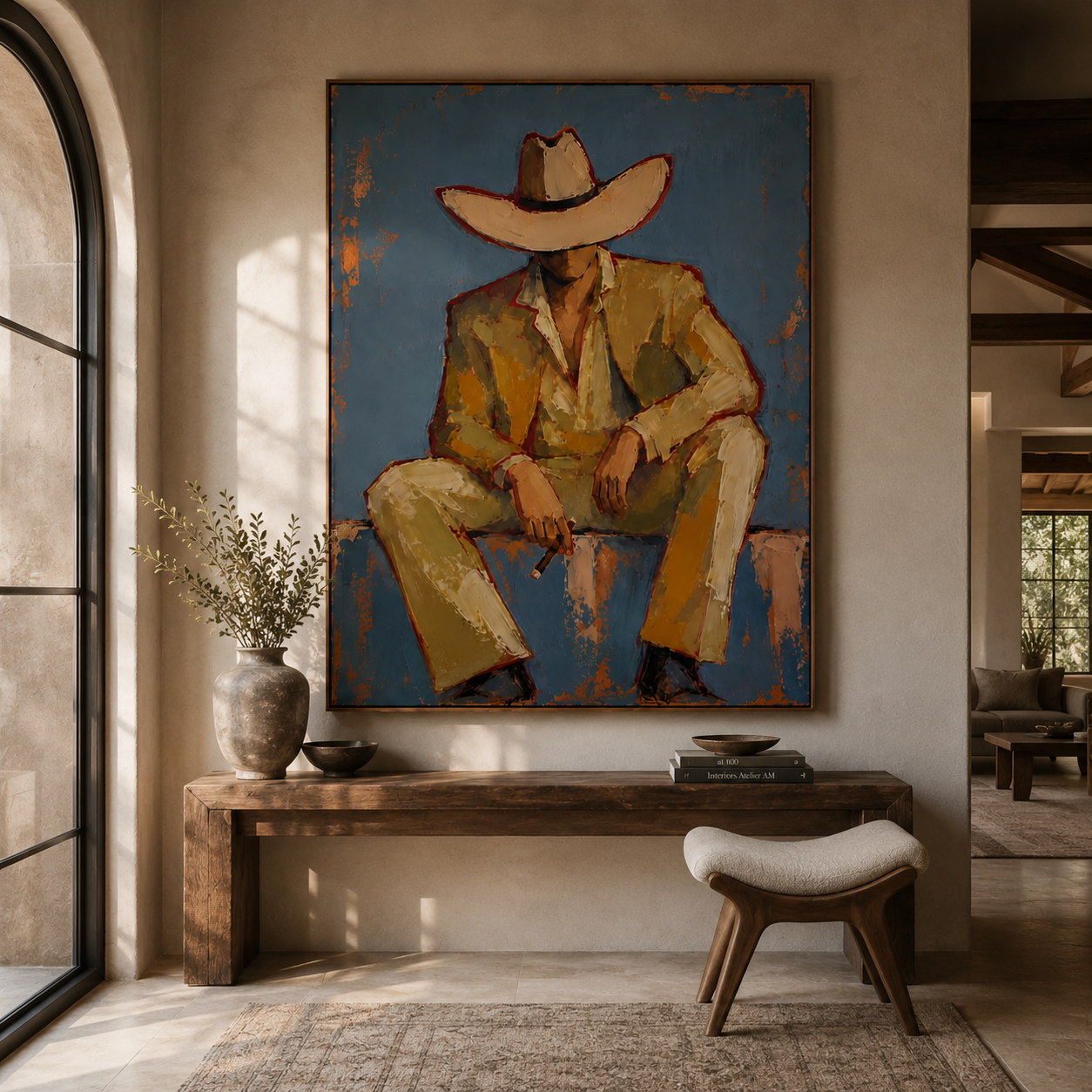 SOLORART Vintage Americana Art | Solitude Under the Shadow