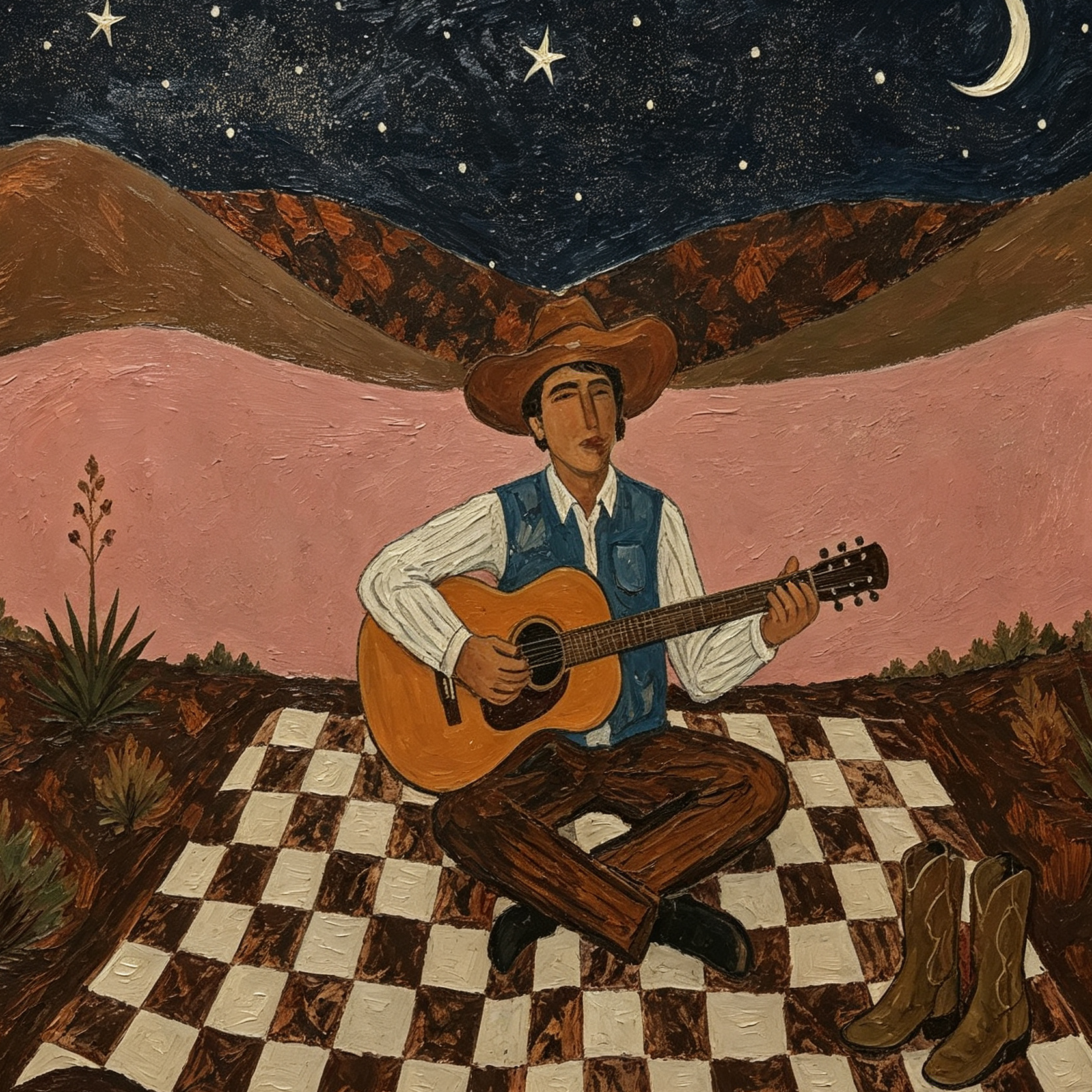 SOLORART Vintage Americana Art | Songs Beneath the Desert Moon