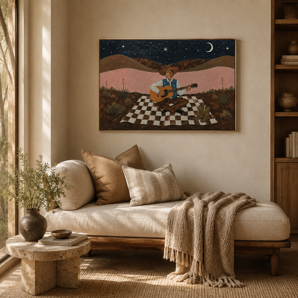 SOLORART Vintage Americana Art | Songs Beneath the Desert Moon