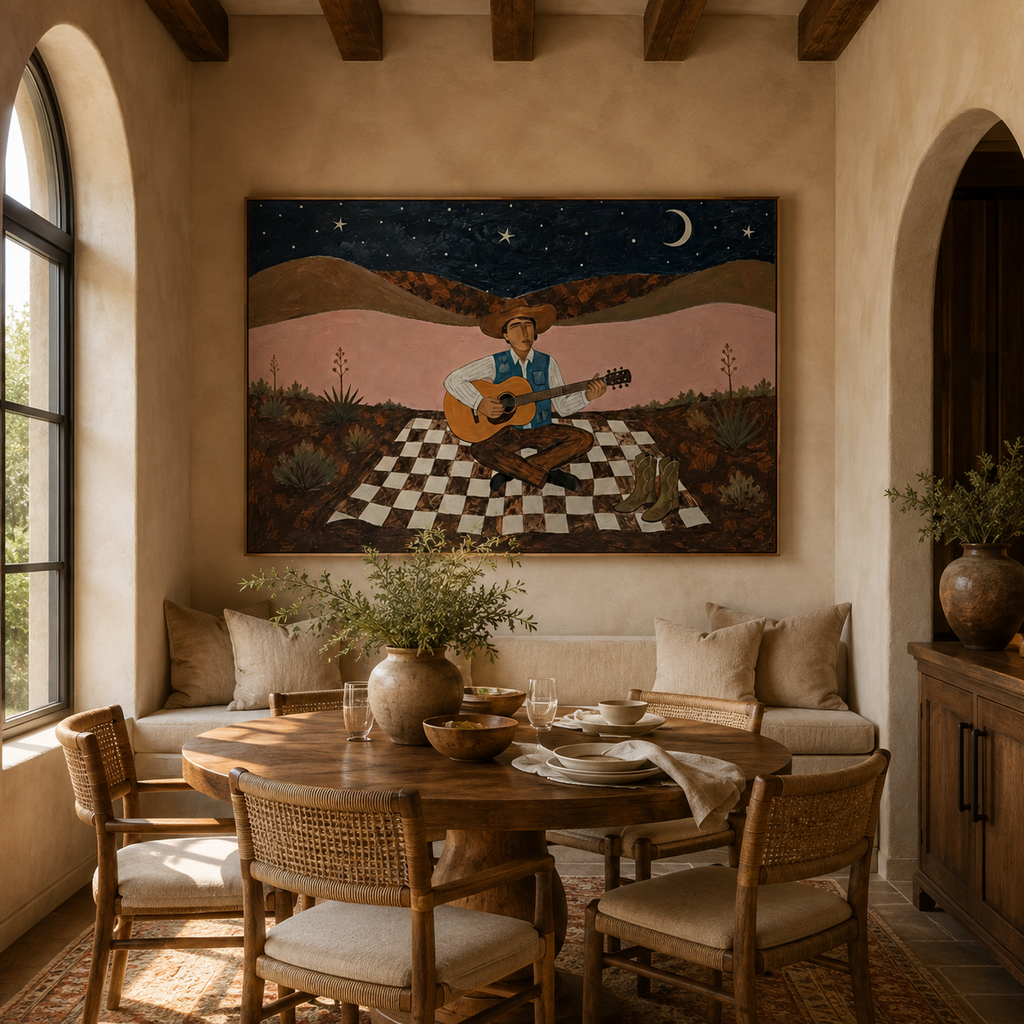SOLORART Vintage Americana Art | Songs Beneath the Desert Moon