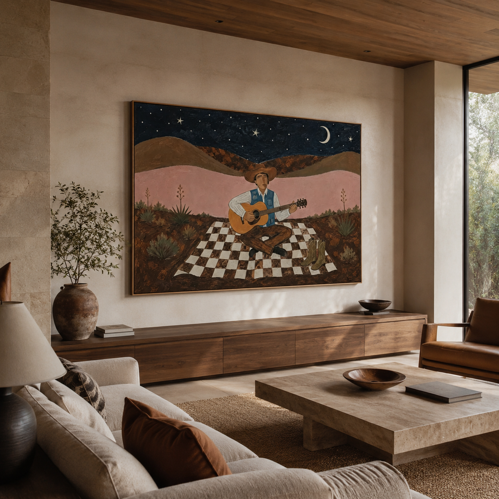 SOLORART Vintage Americana Art | Songs Beneath the Desert Moon