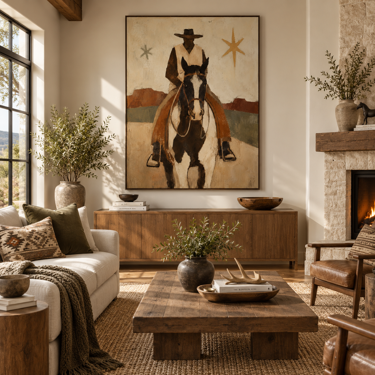 SOLORART Vintage Americana Art | Stars That Guard the Arid Trail