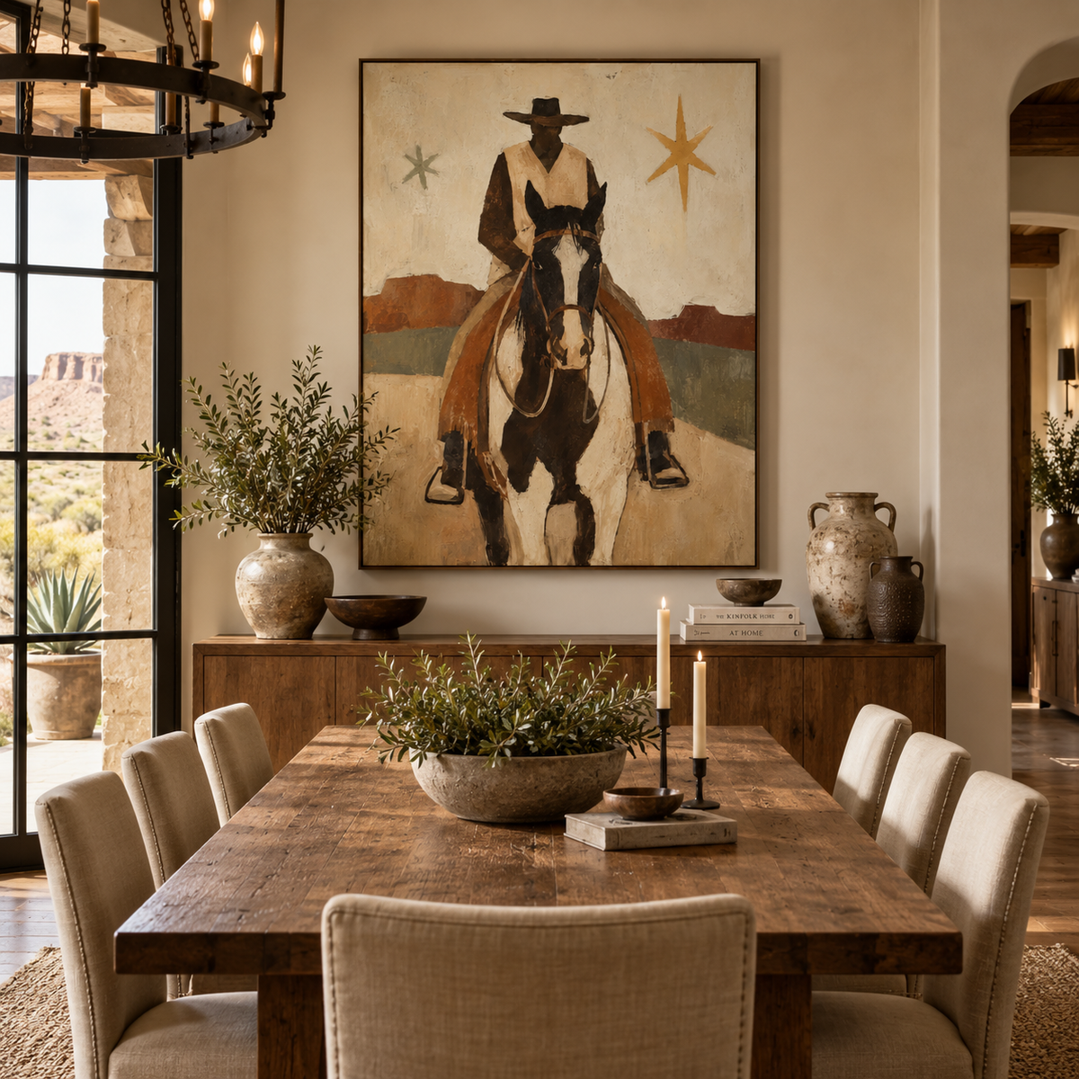 SOLORART Vintage Americana Art | Stars That Guard the Arid Trail
