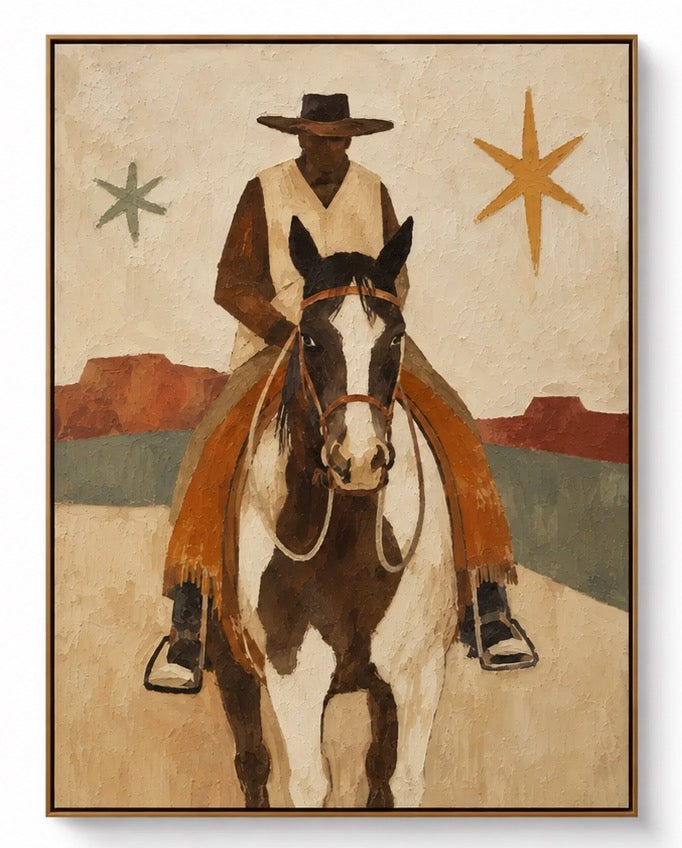 SOLORART Vintage Americana Art | Stars That Guard the Arid Trail