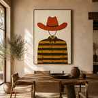SOLORART Vintage Americana Art | Striped Cowboy