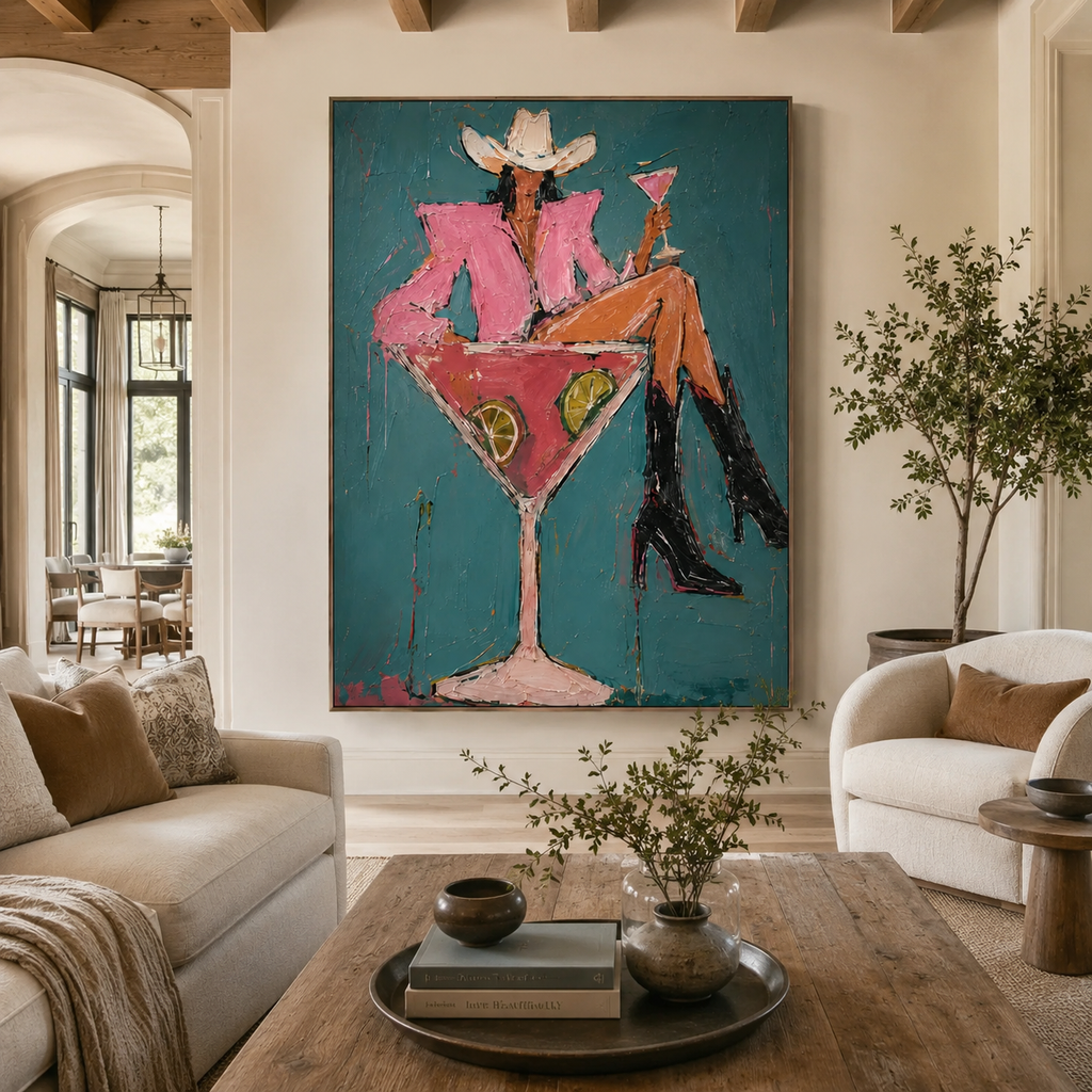 SOLORART POP Art | Teal Twilight and Pink Spirits