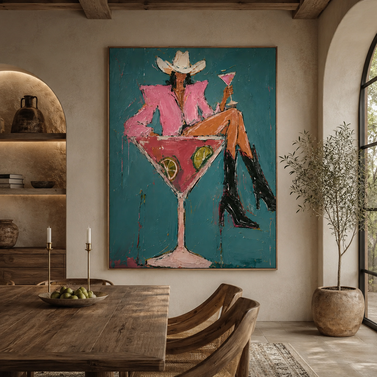SOLORART POP Art | Teal Twilight and Pink Spirits