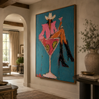 SOLORART POP Art | Teal Twilight and Pink Spirits