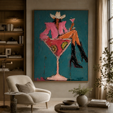 SOLORART POP Art | Teal Twilight and Pink Spirits