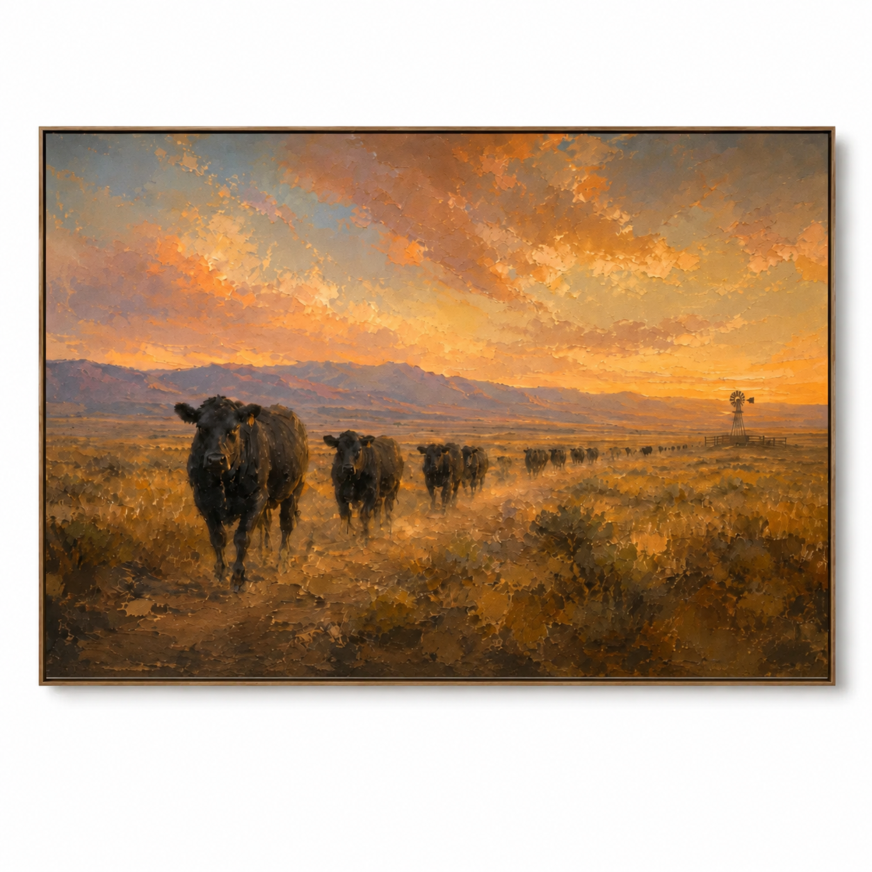 SOLORART Vintage Americana Art | The Dusk Parade on the Plains