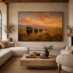 SOLORART Vintage Americana Art | The Dusk Parade on the Plains
