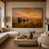 SOLORART Vintage Americana Art | The Dusk Parade on the Plains