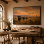SOLORART Vintage Americana Art | The Dusk Parade on the Plains