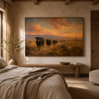 SOLORART Vintage Americana Art | The Dusk Parade on the Plains
